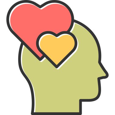 Aşk ikonu, modern tasarım illüstrasyonunda