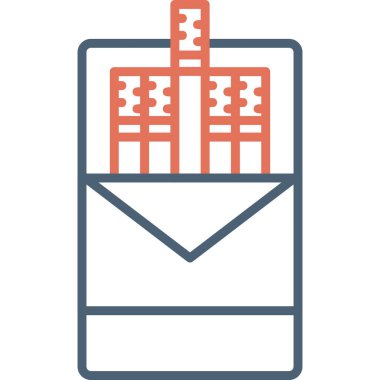 - Sigara paketi. Web simgesi vektör illüstrasyonu