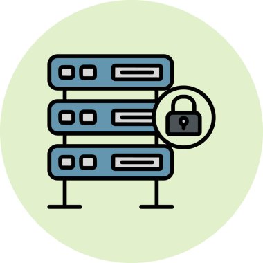 Sunucu. Web simgesi basit illüstrasyon