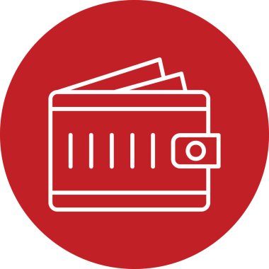 Cüzdan. Web simgesi basit illüstrasyon