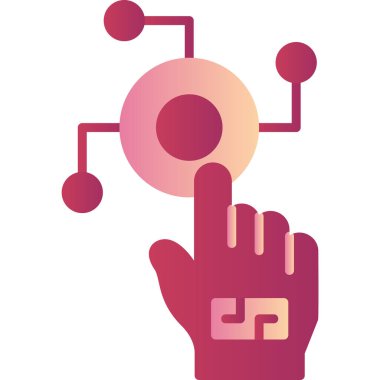 Parmak izi simgesi, vektör illüstrasyonu