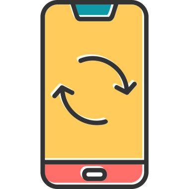 Smartphone Simgesi, vektör illüstrasyonu