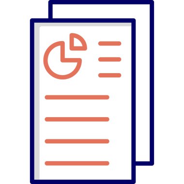 İş Raporu. Web simgesi basit illüstrasyon