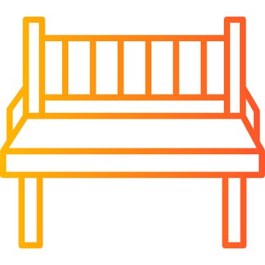 Yedek kulübesi Web simgesi basit illüstrasyon