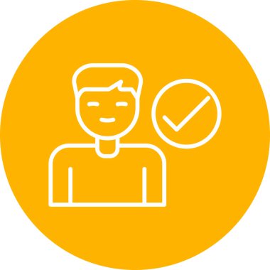 Onaylanmış Aday simgesi vektör illüstrasyonu