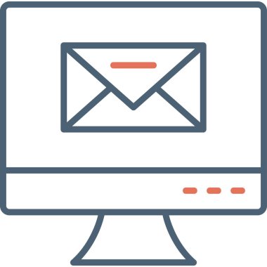 E-posta. Web simgesi basit illüstrasyon 