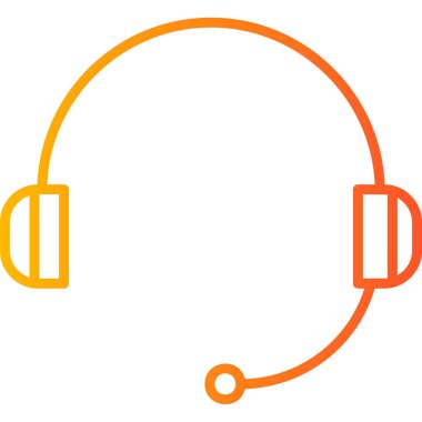 Kulaklık. Web simgesi basit tasarım 