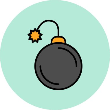 Bomba simgesinin vektör illüstrasyonu