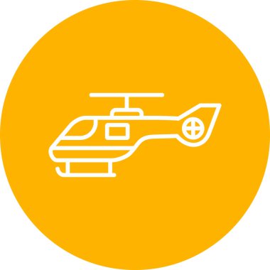 Helikopter. Web simgesi basit illüstrasyon