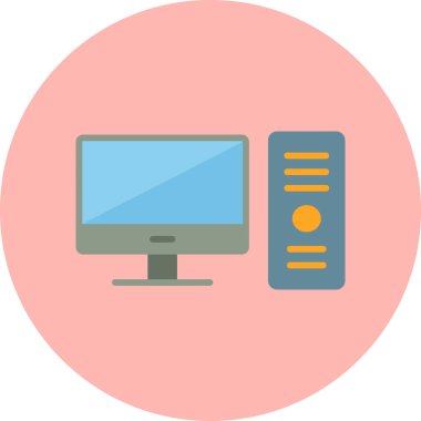 Bilgisayar. Web simgesi basit illüstrasyon