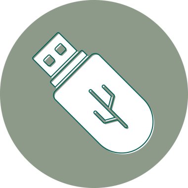 usb flash disk vektör illüstrasyonu