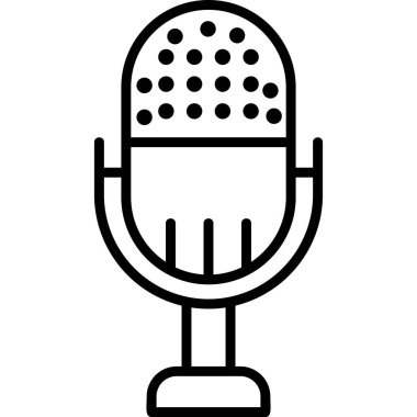 mikrofon simgesi vektör illüstrasyonu
