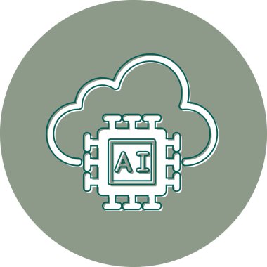 vector cloud storage technology icon illustration
