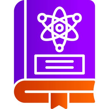 Fizik kitabı modern simge, vektör illüstrasyonu