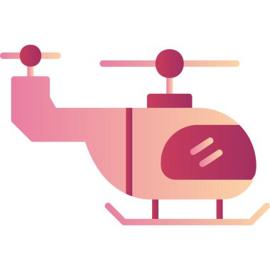 Helikopter. Web simgesi basit illüstrasyon