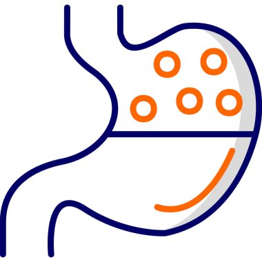 Mide simgesinin basit web illüstrasyonu