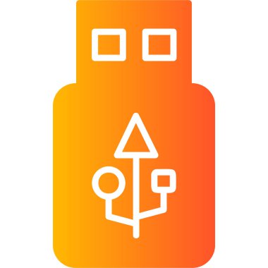 usb flash disk vektör illüstrasyonu