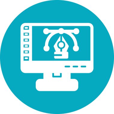 Teknoloji. Web simgesi basit tasarım 