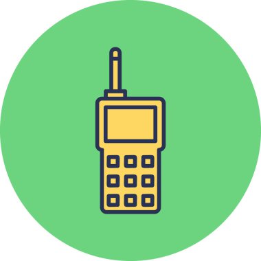 Walkie talkie kutsal kişilerin resmi, vektör çizim