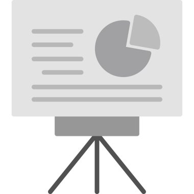 iş sunumu düz vektör simgesi