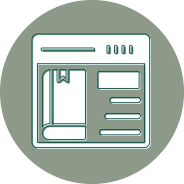 Çevrimiçi kitap satın alma simgesi, modern tasarım illüstrasyonu