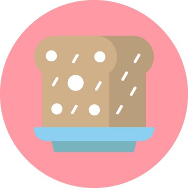 Ekmek düzlüğü simgesi, basit illüstrasyon