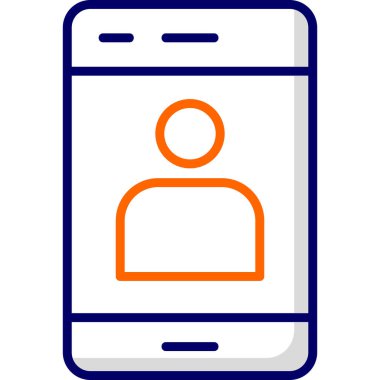 simple icon, Mobile user Profile logo on screen 