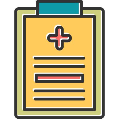 Tıbbi kayıt simgesi, modern tasarım illüstrasyonu