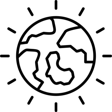 Dünya simgesinin vektör illüstrasyonu