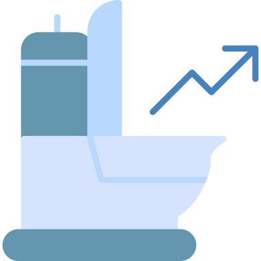 İdrar grafiği simgesi basit, vektör illüstrasyonu