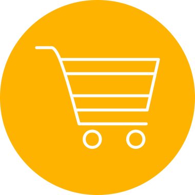 Alışveriş arabası modern simge, vektör illüstrasyonu