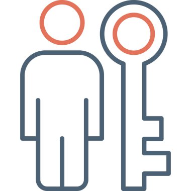 vektör erkek simgesi. Avatar 'ın düz çizimi 