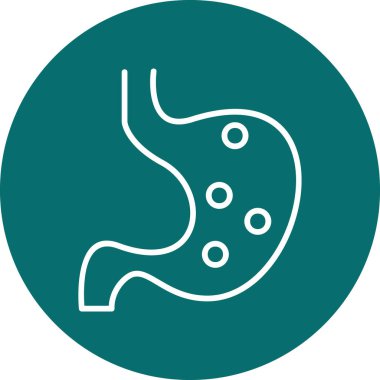 Mide ikonu. Web basit illüstrasyonu