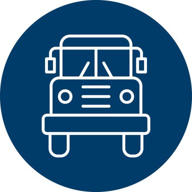 Okul servisi modern simge, vektör illüstrasyonu