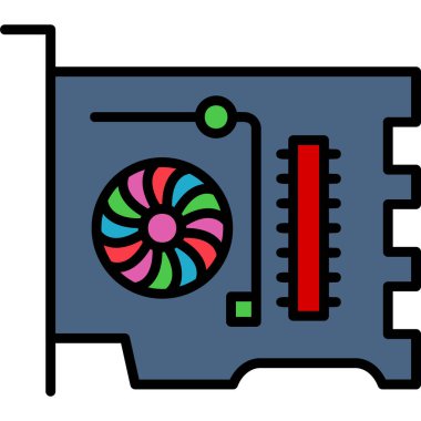 Bilgisayar Grafik Kart simgesinin basit bir gösterimi