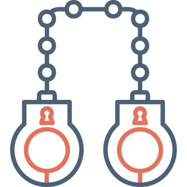 kelepçe ikon vektör illüstrasyonu