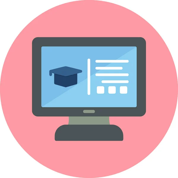 Online Education Simple Web Icon — Stockový vektor
