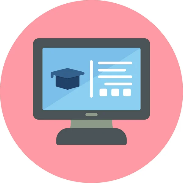 Online Education Simple Web Icon — Image vectorielle