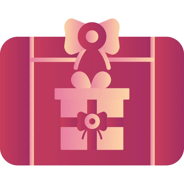 Regalo Icono Web Ilustración Simple — Vector de stock