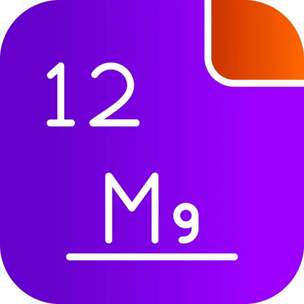 Magnesium Een Scheikundig Element Met Het Symbool Atoomnummer Het Een — Stockvector