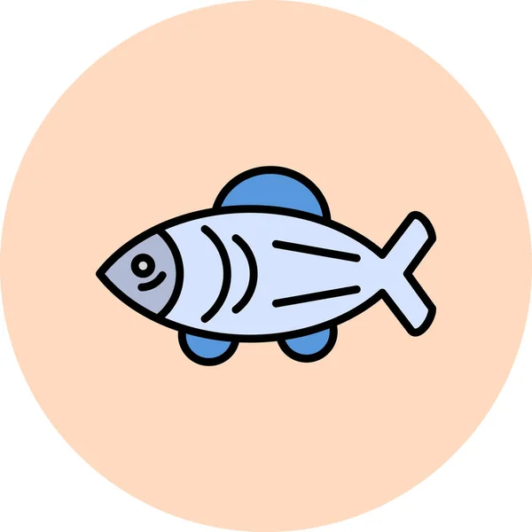 Salmon Web Icon Simple Design — Stock Vector