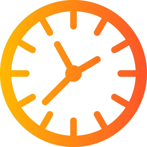 Icône Horloge Dans Style Branché — Image vectorielle