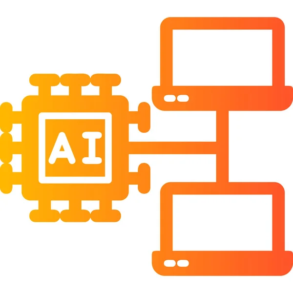 Data Sharing Modern Icon Vector Illustration — Stock Vector