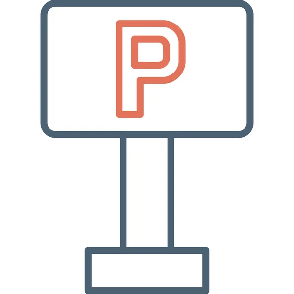 Znak Parkingowy Ikona Web Prosta Ilustracja — Wektor stockowy