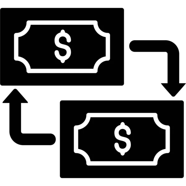 Geld Omzet Web Icoon Eenvoudige Illustratie — Stockvector