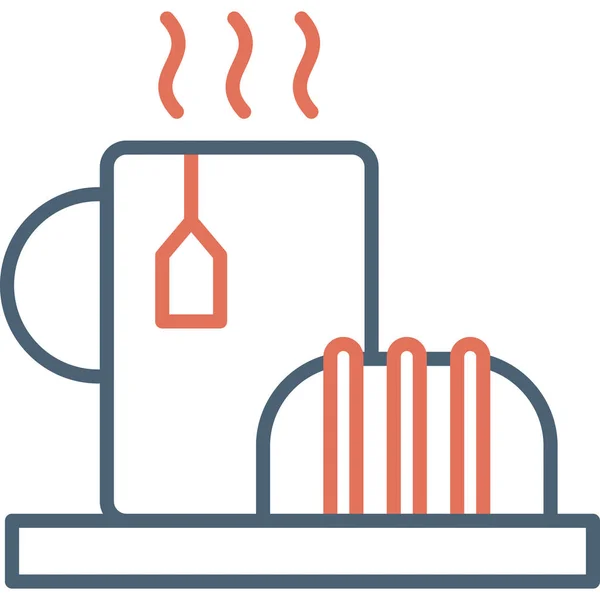 Kaffeepause Ikone Moderne Design Illustration — Stockvektor