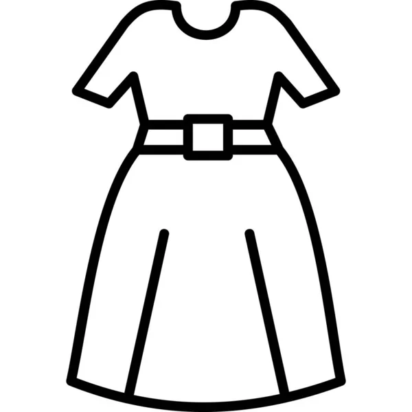 Beautiful Girl Dress Vector Illustration — Stock Vector