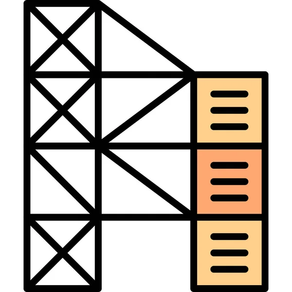 Construção Ícone Web Ilustração Simples —  Vetores de Stock