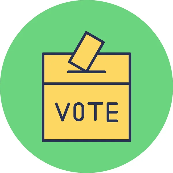 Abstimmungsurne Moderne Icon Vektor Illustration — Stockvektor