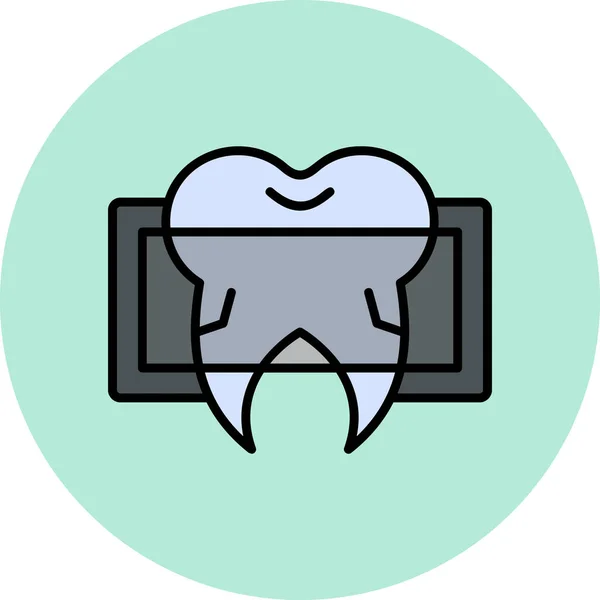 Οδοντιατρική Ακτινογραφία Σύγχρονη Εικόνα Διανυσματική Απεικόνιση — Διανυσματικό Αρχείο